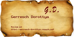 Gerresch Dorottya névjegykártya